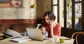 Woman on computer